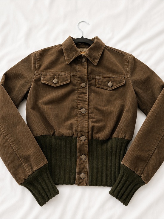 Armani Jeans Jackets & Blazers - Armani Jeans Corduroy Bomber , vintage Jacket – Made in Italy size S